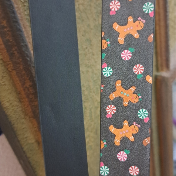 NWT • Betsey Johnson • 2pc Gingerbread Xmas Belts Vegan Faux Leather Holiday main image 12